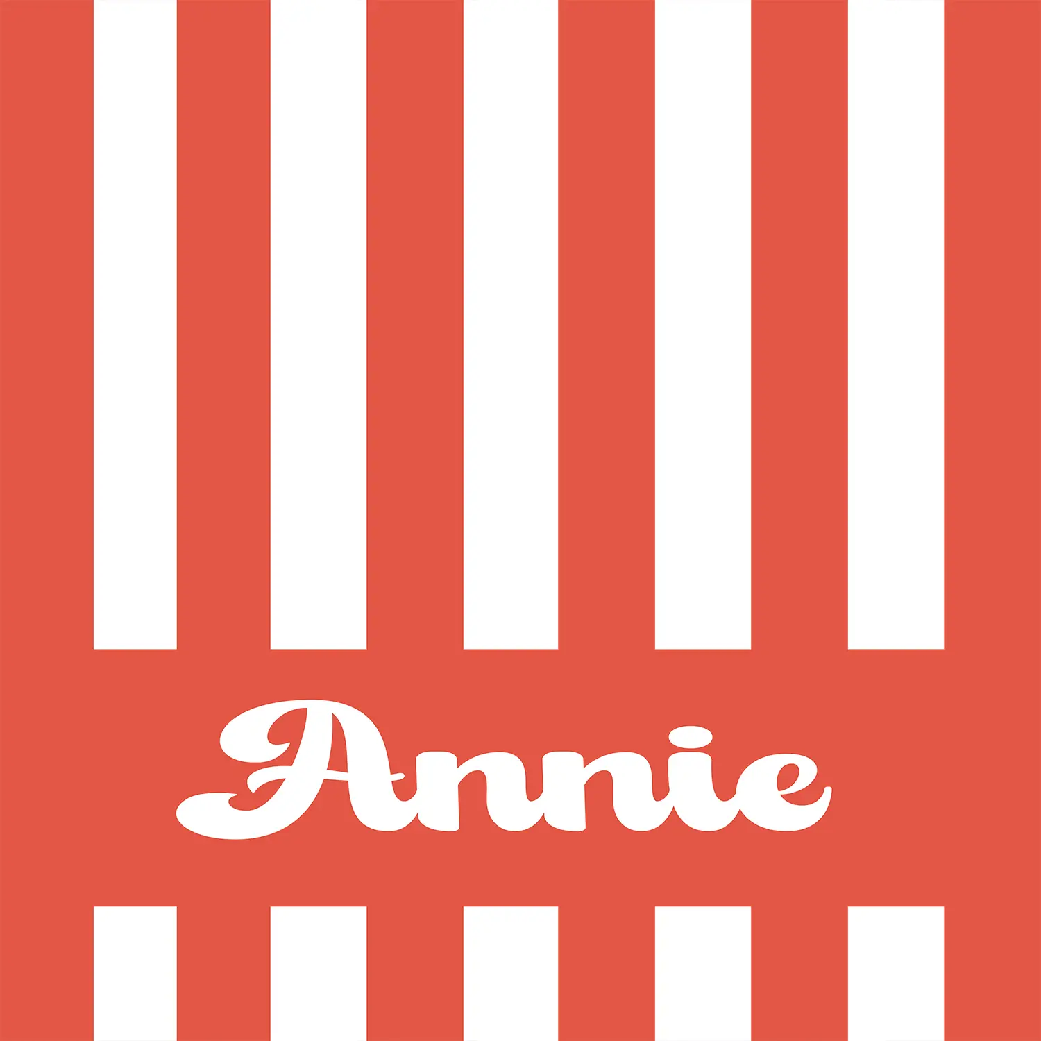 Stripes - Name - Orange White
