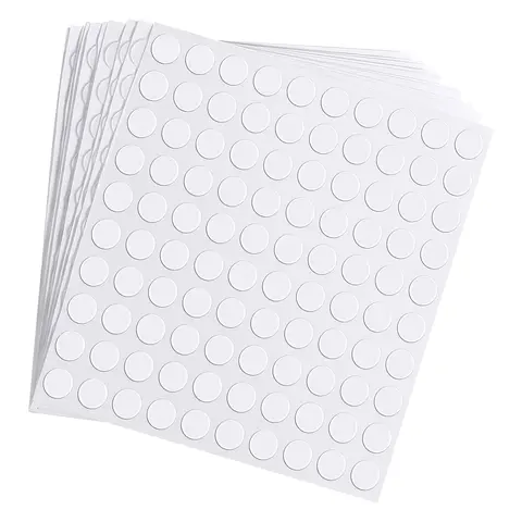 Translucent Acrylic Double-Sided Adhesive Dots, 1000pcs Pack, 10 mm/0.39in, High-Quality, Waterproof, Residue-Free, Strong, Durable, Easy to Use, Discreet Bonding for Multiple Surfaces, Ideal for DIY, Home Decor, Card Making (Office Stationery Adhesives)