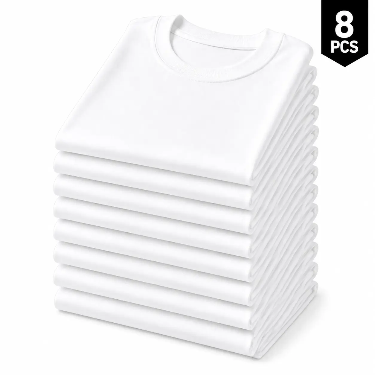 Unisex Drop Shoulder Tshirt Multipack, Soft Plain Cotton Oversized Crew Neck Tee for Casual Streetwear