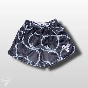 Men's Goat Strength Mesh Shorts / Men's Shorts 5 inch inseam Barbed Wire Pattern Shorts Gym Breathable Elastic Workout Barbed wire pattern athletic shorts - Tuff Shorts workoutfit