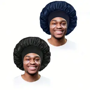 Double Layer Reversible Satin Sleep Bonnet for Men – Perfect for Sleeping, Makeup & Curly Hair Care – Ideal Back to School Accessory for Comfort & Style