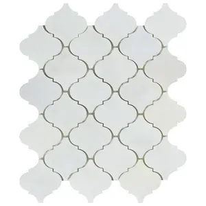Calacatta Prestige (Asian Statuary) Lantern 12x12 Polished/Honed Mosaic Tile Sample