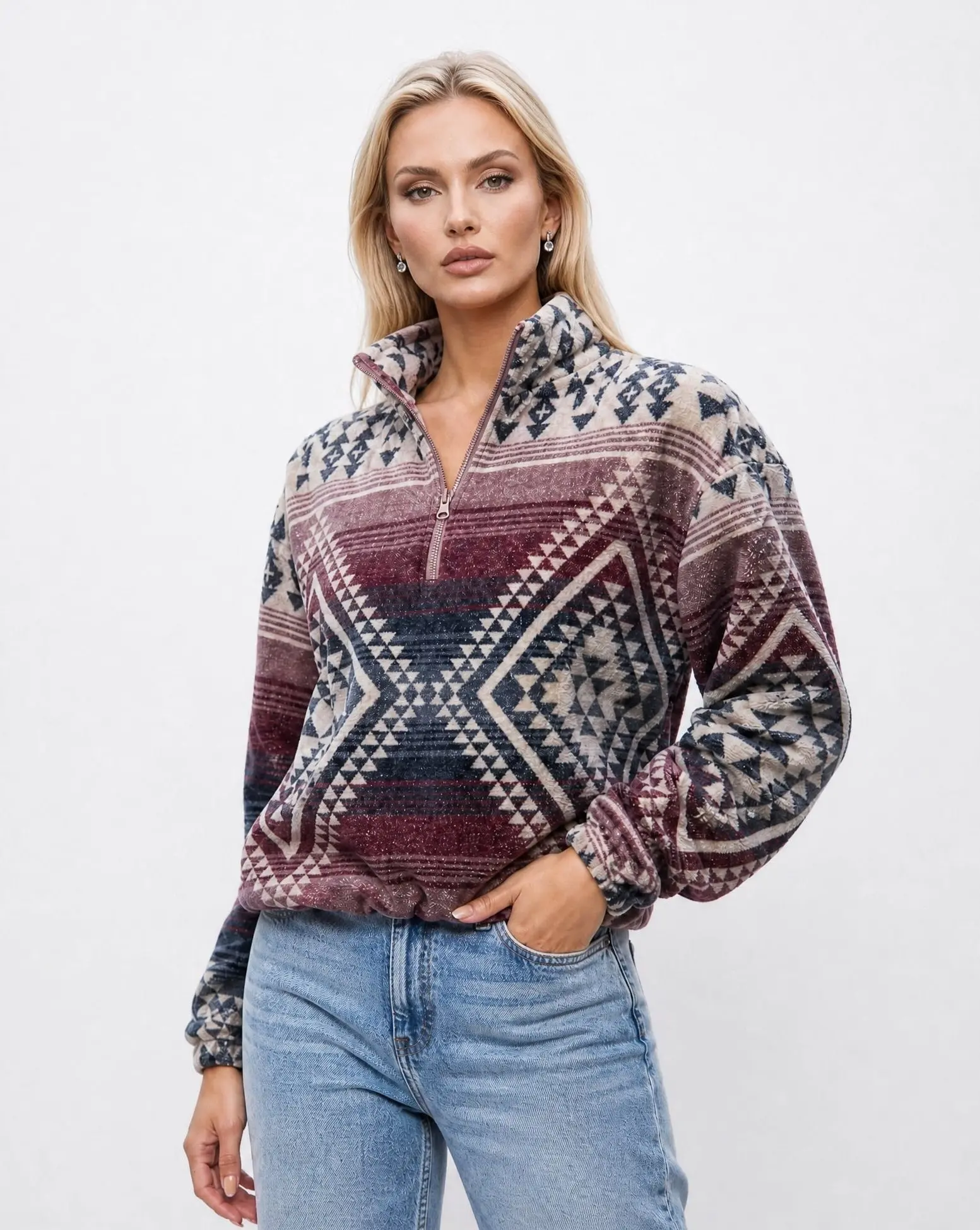 Sitka Geometric Retro Pullover