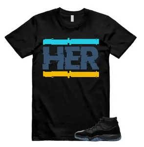 11 Gamma Blue Black Varsity Maize Yellow T Shirt Match HER Unisex Streetwear