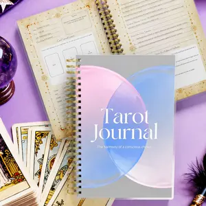 Tarot Journal - The Definitive Workbook for Tarot Spreads, A5 Guided Journal, 104 Pages, Premium 100gsm Paper, Spiral Bound, Ample Space for Drawing, Defining, and Interpreting Layouts
