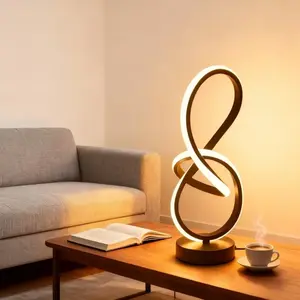 Modern LED Spiral USB Table Lamp, 3 Color Temperatures, Push Button Control, Ideal for Bedroom, Living Room, Office, Perfect Gift