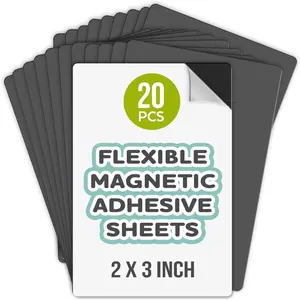 Sheet Magnets with Adhesive Backing For 2x3 Inches Pictures-20 Units of Magnet Paper Sheets For Your Photos - Strong Self Stick Magnetic Sheet/Sticker For a Fridge, Locker or Cabinet