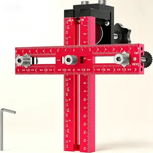 Adjustable Drill Guide Template| Precision Hole Locator for Cabinet Knobs & Handles| DIY Cabinet Hardware Installation Jig Tool| Fits 2.5" to 5" Spacing| Reusable Alignment Fixture for Accurate Drilling