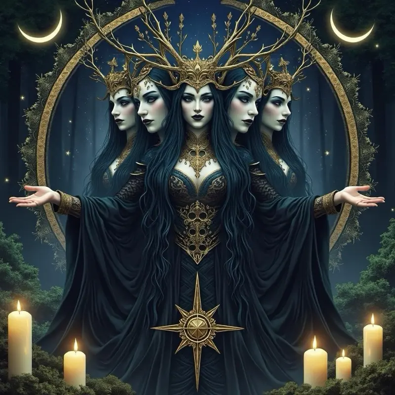 Goddess Hecate Crystal-Infused Essential Oils Blend by Esther Unearthed