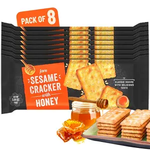 Jans Sesame Cracker with Honey 5.64 oz, Sesame Cracker 8-Pack, Classic Recipe With Delicious Taste