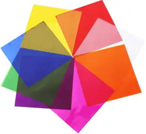 Cellophane Sheets,120 Pcs 7.5x7.5 Inches Cello Sheets, Colored Cellophane Wrap for DIY Arts Crafts Decoration