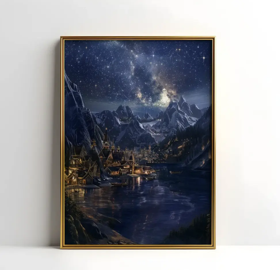 Velaris Night Court Print – ACOTAR City of Starlight Poster, BookTok Fantasy Wall Art, Reader Gift Digital Decor