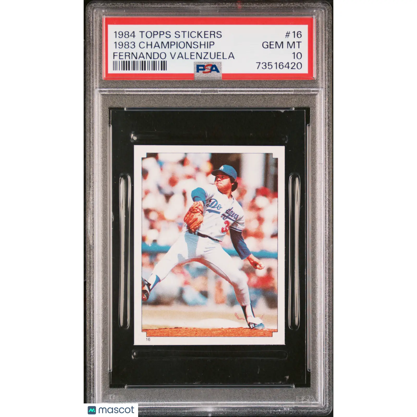 1983 Championship PSA 1984 Topps Stickers Baseball #16 10 73516420