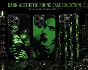 T-Type 0 N-Negative Green Logo Phone Case, Metal Band Merch, Protective Case for iPhone 17 16 15 14 13 12 11 Pro Max, Gift for fans