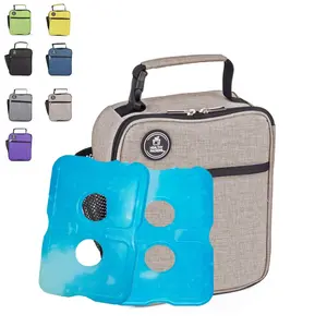 Healthy Packers Insulated Lunch Box for Adults and Kids with 2 Long Lasting Ice Packs, Spacious and Heavy Duty School Lunchbox for Boys and Girls