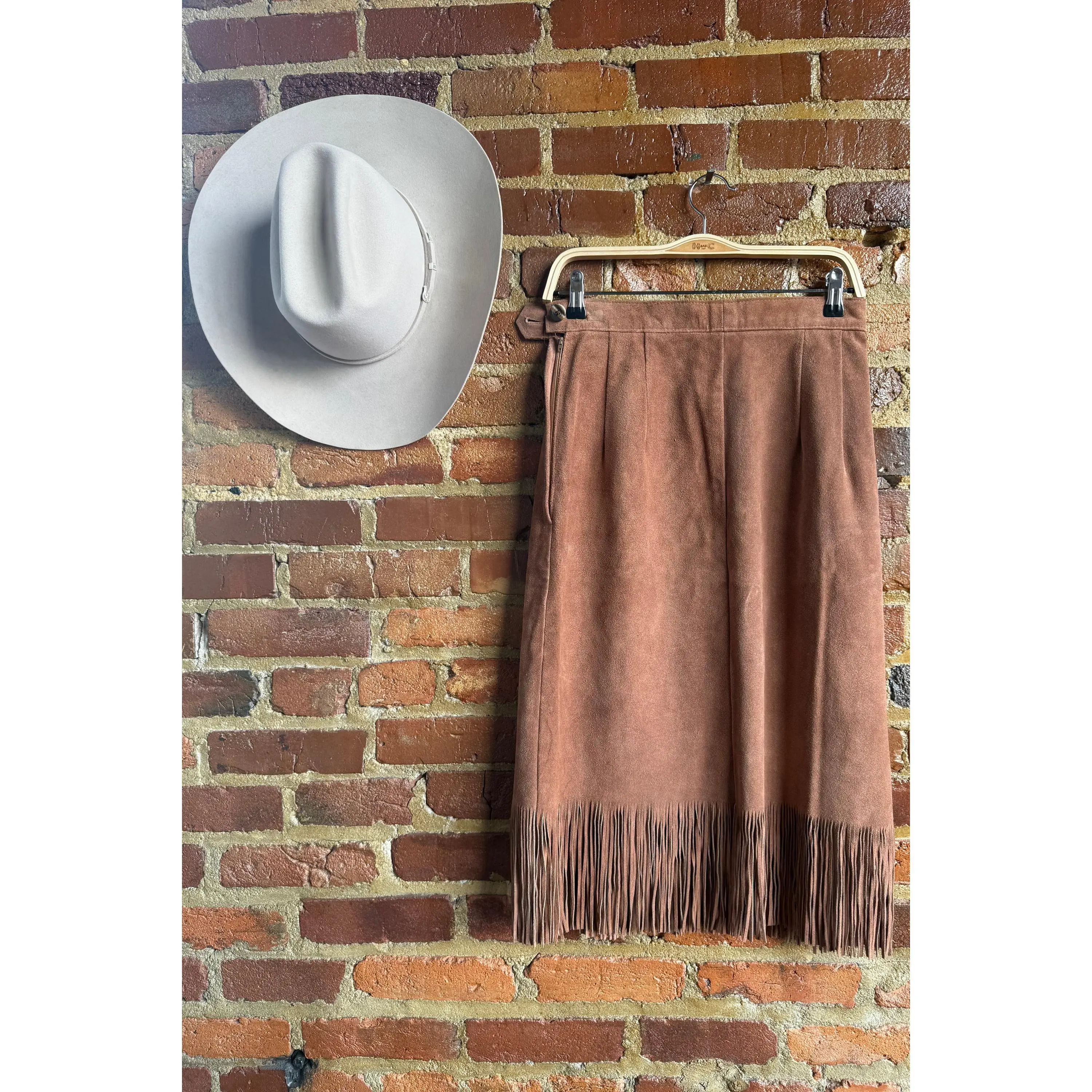 Archive 1960's Brown Suede Skirt - TikTok Shop