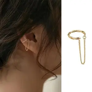 1 PC Fashion Minilist No Piercing Ear Cuff Earrings for Woman Fake Piercing Chain Earcuff Clips Earrings for Girl Cuffs Jewelry