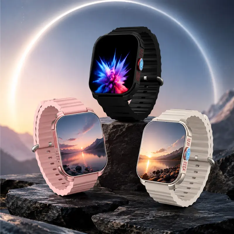 Fashion Smart Watch, 1.72" HD Touchscreen Bluetooth Watch with Activity Tracking, Sleep Monitor, Custom Watch Faces, IP67 Water Resistant Design & Extra Strap
