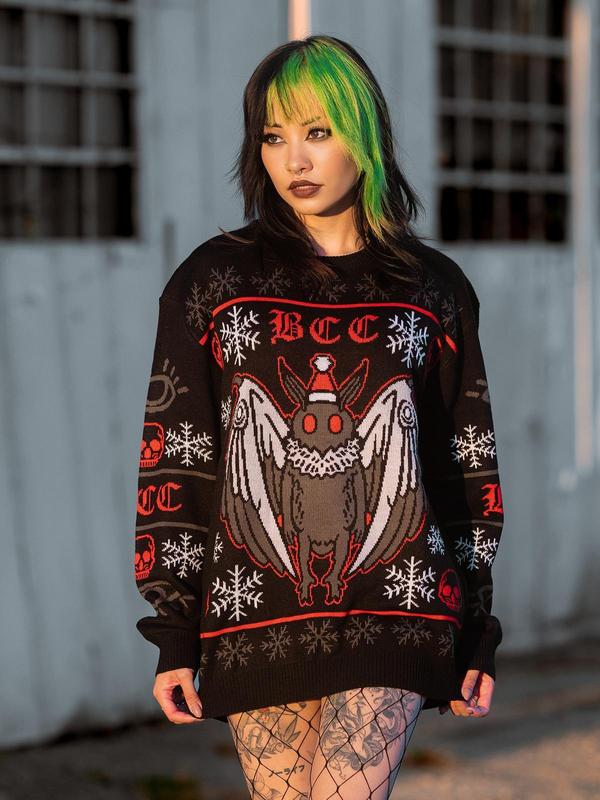 Spooky Mothman Holiday Sweater