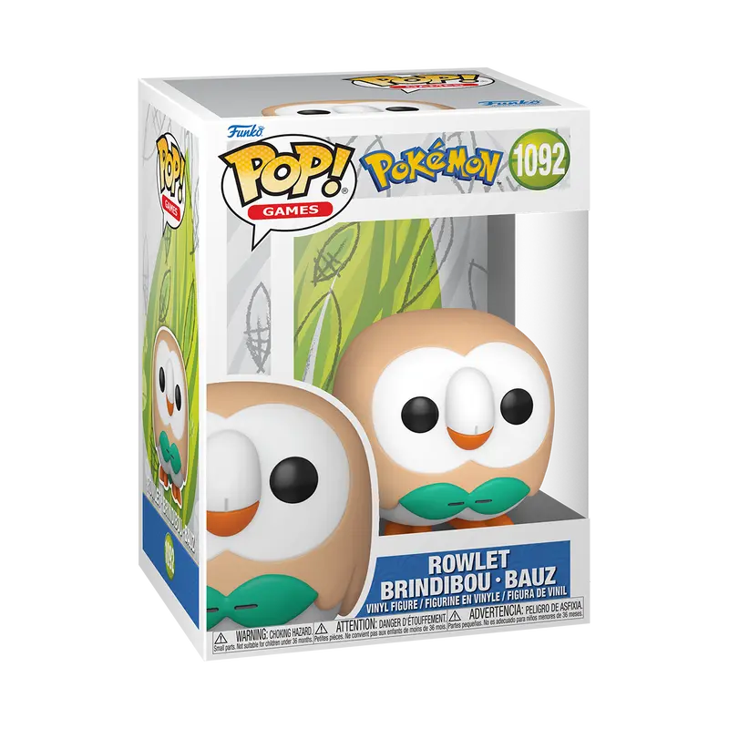 Funko Pop! Pokemon - Rowlet #1092  Collectible Pop Vinyl Figure Games
