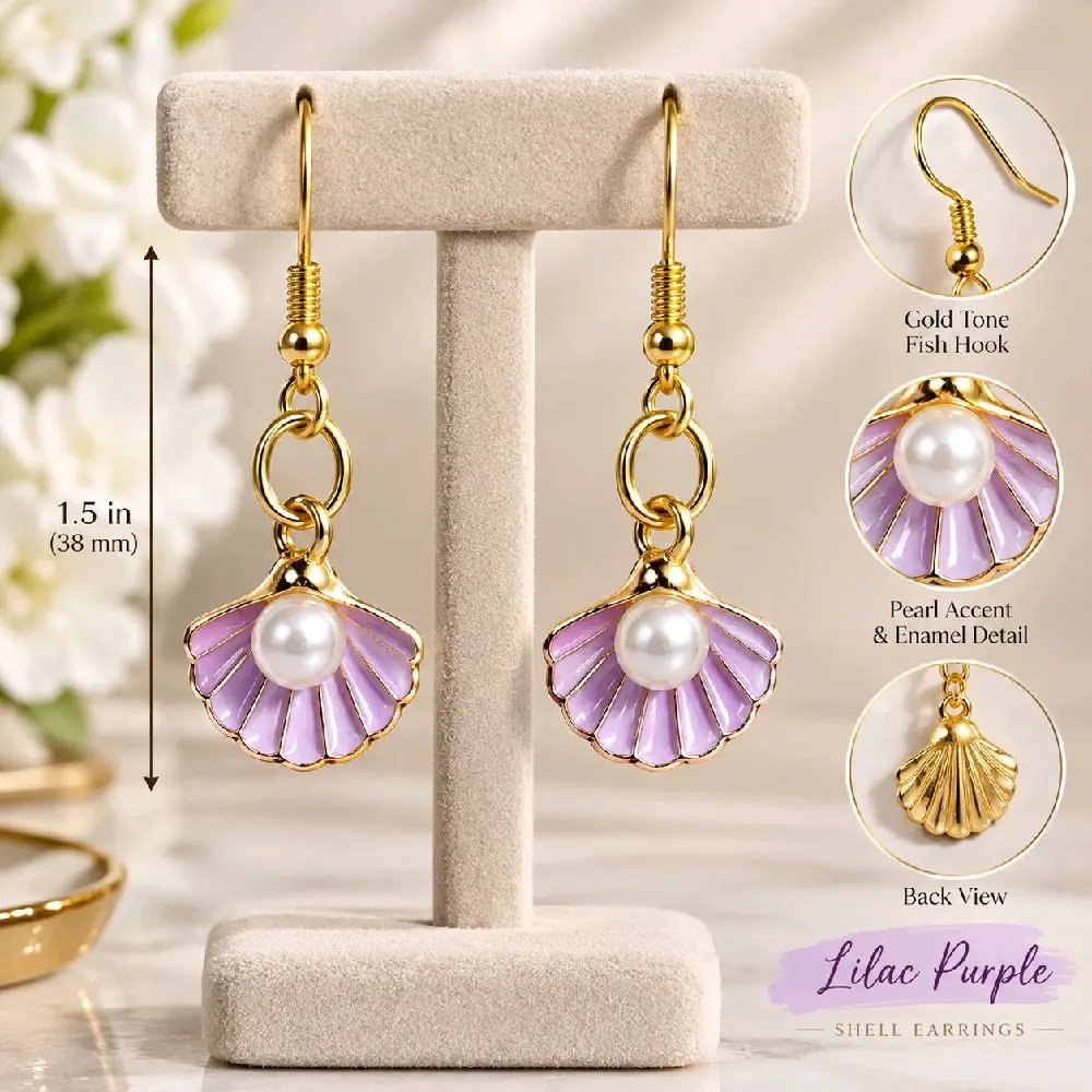 Clustered Seashell Pearl Earrings, Hypoallergenic Earrings Set, Exquisite Pearls, Charming Casual Jewelry Accessory