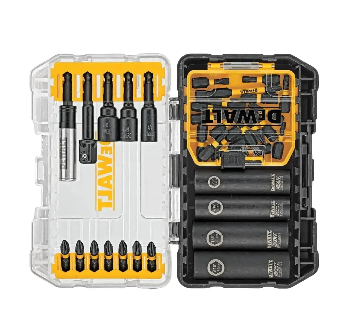 35-Piece Flex Torq Impact Wrench Bit Set, Hand Tool Accessory with Extended Reach Bits for Power Tool Use