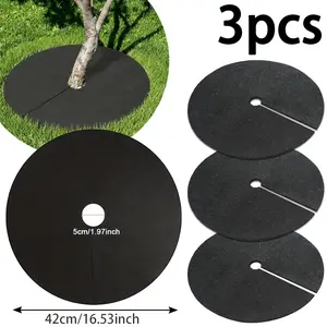Garden Weed Control Set, 42cm/16.53in Reusable Fabric, Plant Breathable Moisture Retention Cover, Prevents Weeds Growth, Gardening Supplies