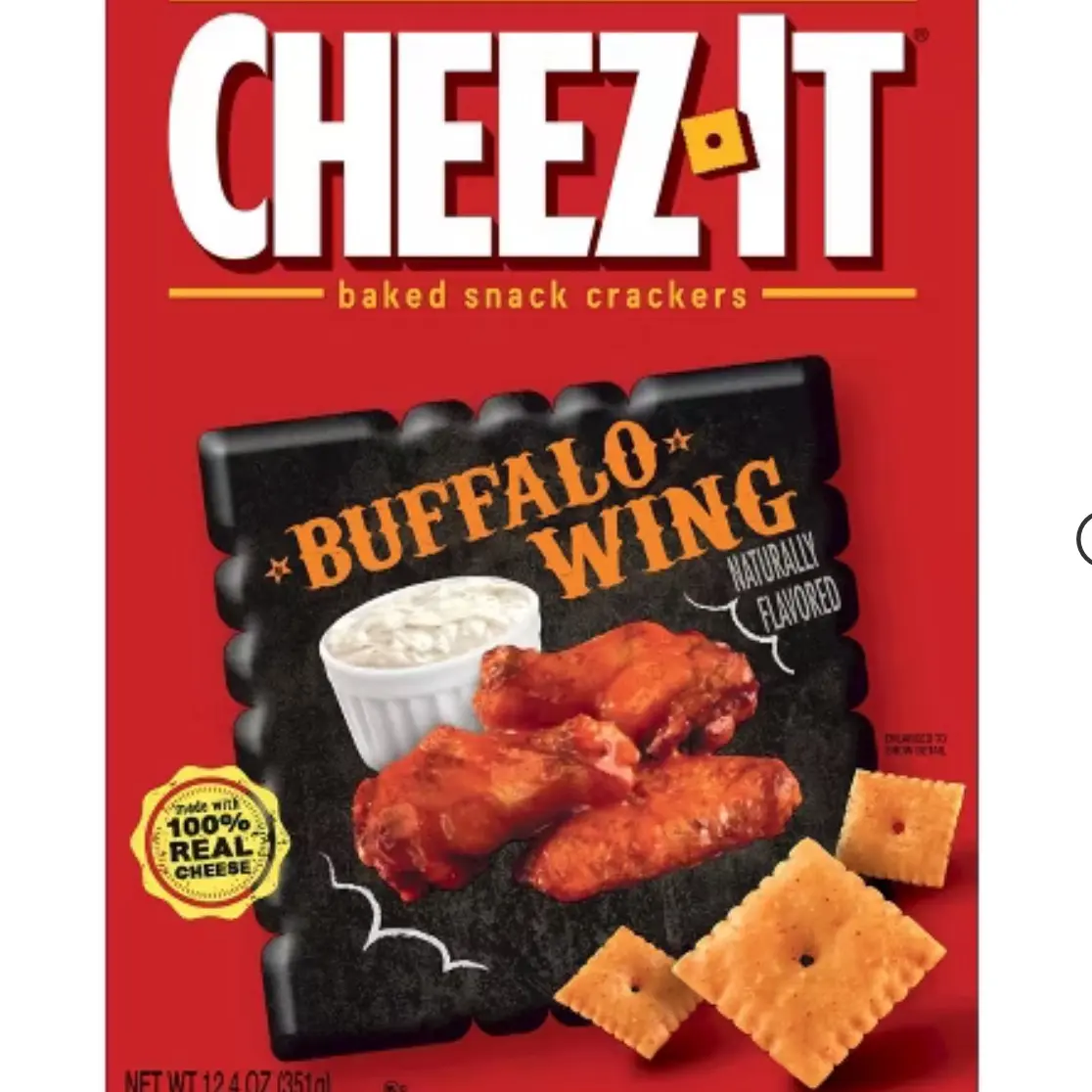 Cheez It Baked Crackers Buffalo Wing Flavored 1 Box 351 G Cheez It Baked Crackers Buffalo Wing Flavored 1 Box 351 G