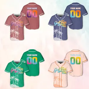 Personalized Summer Trip Girls Trip 2025 Jersey, Custom Name and Number, Baseball Jersey For Her For Group of Girl, Summer Jersey