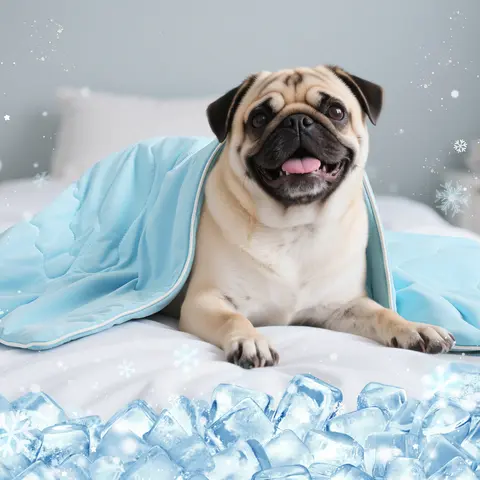 Pawaboo Premium Nylon Single Layer Cooling Dog Blanket - 100% Polyester Silk Cotton, Q-MAX>0.4 Quick Cool, Washable Lightweight Solid Comfortable Summer Quilt for M/L/XL Pets (39.4×50 in), Ideal for Couch, Picnic, Camping