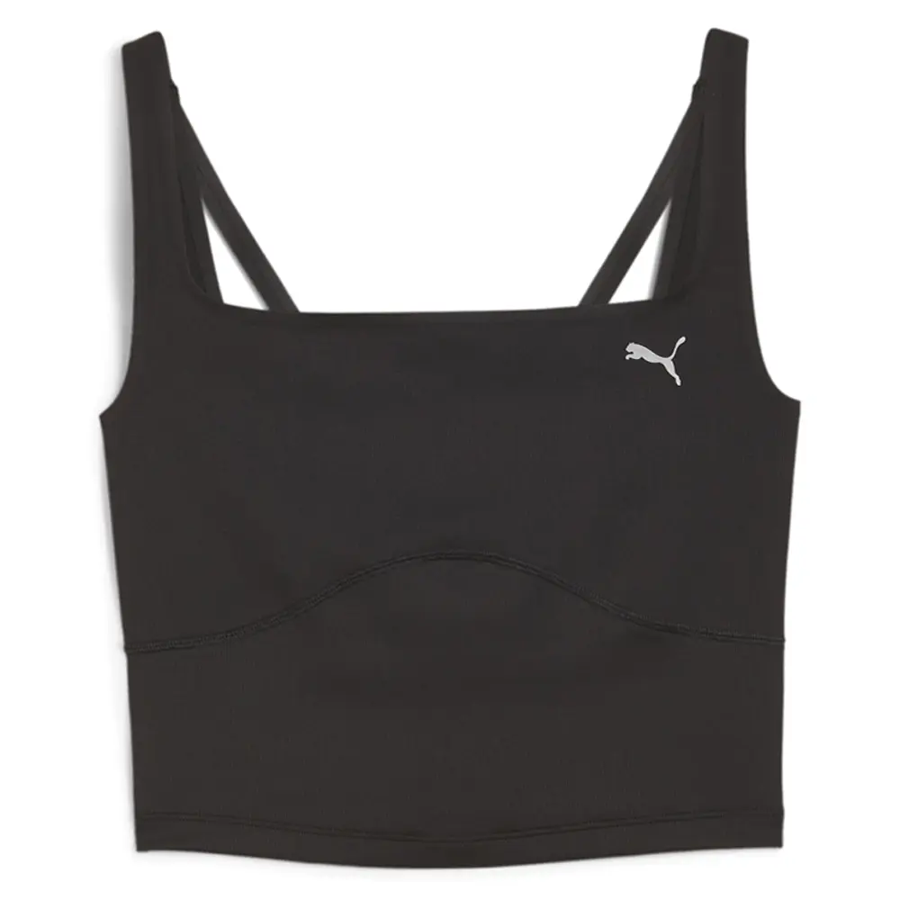 PUMA Womens Studio Cloudspun Rib Crew Neck Tank  Casual - Black