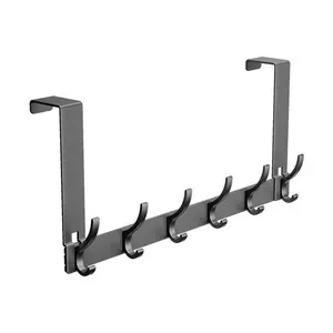 Door Back Punch-Free Hooks, Entry Door Coat Rack & Storage Shelf, Wall-Mounted Heavy-Duty Invisible Hangers