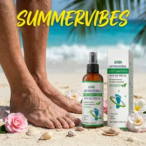 Tea Tree Foot Spray for Daily Foot Care, Refreshing Moisturizing Mist for Dry Feet & Shoe Odor Control, Fast-Absorbing Foot Freshener,SummerVibes