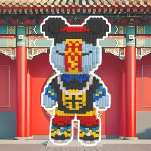 3280pcs Zombie Bear Lucky Mini Building Blocks 3D Puzzle Model Desk Decor, Stress Relief Toy, Indoor Decoration Gift for Birthday Christmas New Year Party