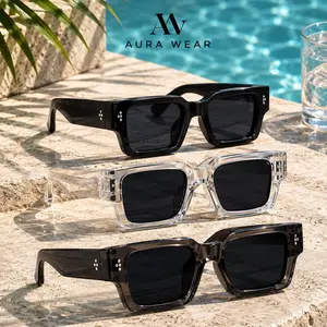 Square Frame Trendy Casual Classic Sunglasses, Lightweight Durable UV Sun-Protective Sporty Shades for Women and Men, Travel Essentials and Back-to-School Gifts, High Quality Square Framed Sunglasses for Fall Outdoor, Great His & Hers Gifts