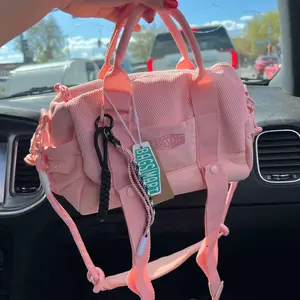 BAGSMART Reiki Mini Gym Compact Duffle Bag (9.84" x 5.9" x 6.69") 5.5L Capacity, Waterproof PVC Pocket, Adjustable Bottom Straps, Elastic side pockets, Ideal for Gym & Daily Use