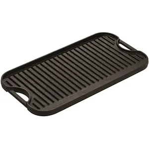 Lodge Pro-Grid Reversible Grill/Griddle - 20 Inches x 10.5 Inches - Dual-Sided