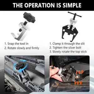 Adjustable Car Wiper Arm Removal Tool, Universal Wiper Arm Terminal Bearing Puller, Metal Material for Auto Repair, Fixed + Adjustable Models