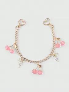 Sweet Girl Cherry Theme Bag Accessories - Translucent Pink Resin Cherry And Bow Pendant, Bag Chain, Cherry Pendant, Bow Pendant, Bag Chain, Ballet Style, Gentle Style, Girl Style, Korean Style Dressing, Suitable For Pairing With Tote Bag, Underarm Bag.
