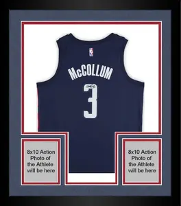 Framed CJ McCollum Washington Wizards Autographed Nike Navy Statement Edition Swingman Jersey - Fanatics Authentic Certified
