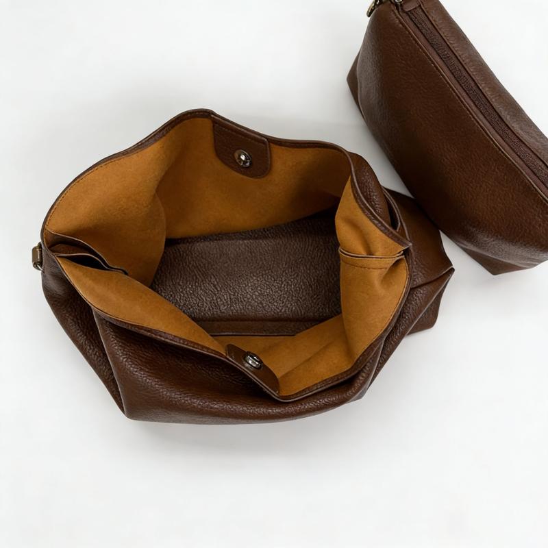 Hobo Bags for Women Soft Vegan Leather Shoulder Handbag Slouchy Tote Purses Large Capacity Material Stylish bag with pouch