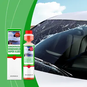 Windshield washer fluid, concentrated formula removes oil film, decontaminates, prevents scratches and ensures clear vision