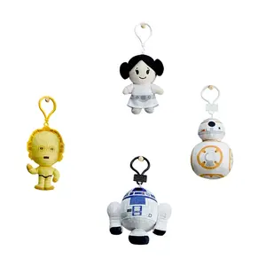 MINISO Officially Licensed Star Wars Plush Keychain Collection, Cute Soft Stuffed Pendant for Bag Backpack, Kawaii Character Keyring Gift for Fans Kids Birthday