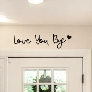 Love You Bye Wood Sign Home Decor,Above Door Topper Decoration, Wall Art Gift Hallway Entryway Door Decorations for House Office