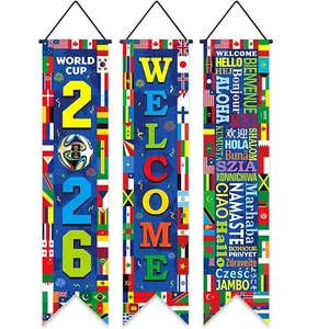 2026 World Cup Decoration, International Flag Bunting 30x130cm Fade-Resistant, Football Party Supplies for Classroom, Bar, Restaurant, Sports Viewing Parties