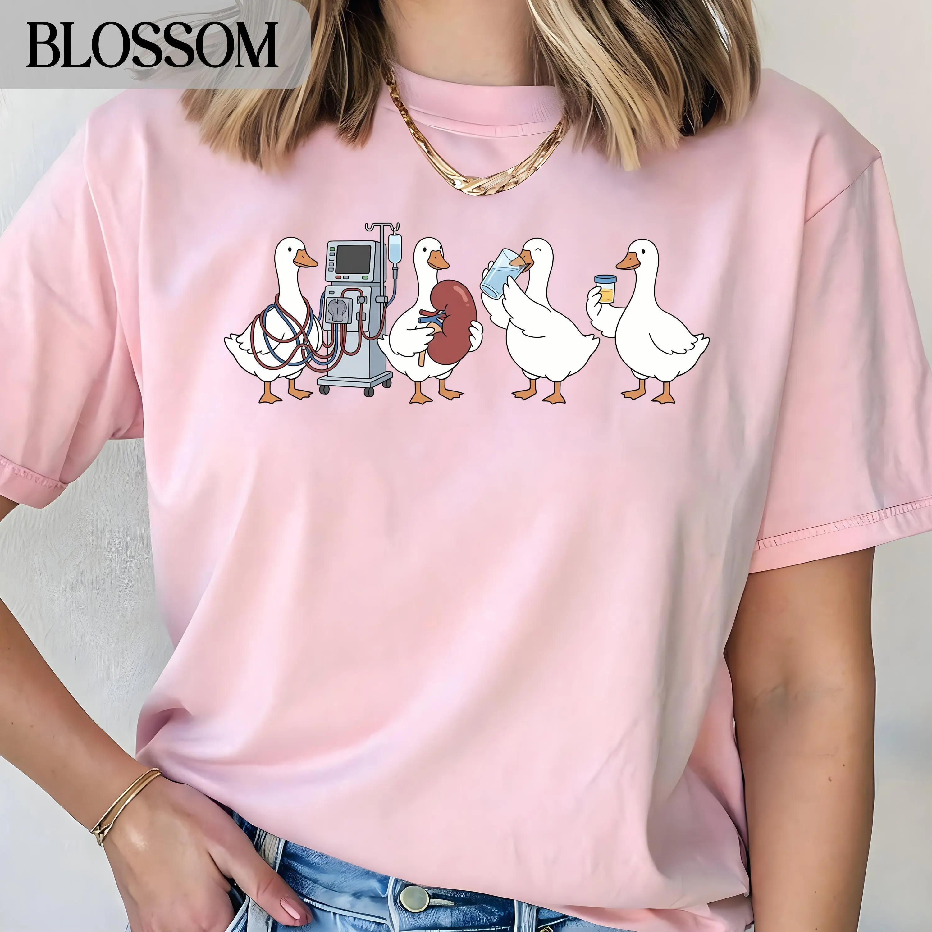 Nephrology Goose T-Shirts, Dialysis , Funny Medical T-Shirts, Kidney T-Shirts, Doctor Nurse T-Shirts