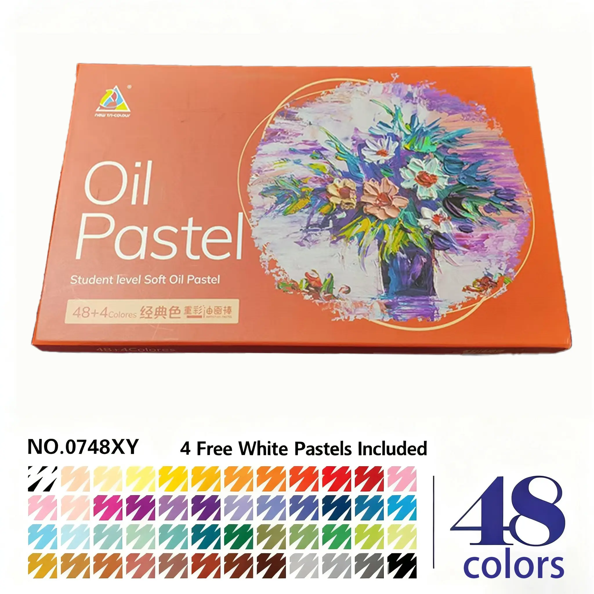 48 Color Oil Pastels Set, Smooth Texture, High Pigment, Non-Toxic Material, Includes Scraper Tool, Art Materials, Artist Supplies, Art Drawing Supplies, Art Craft Supplies, Art School Supplies, Crafts Art Supplies, Perfect Christmas Gift for Kids Artists