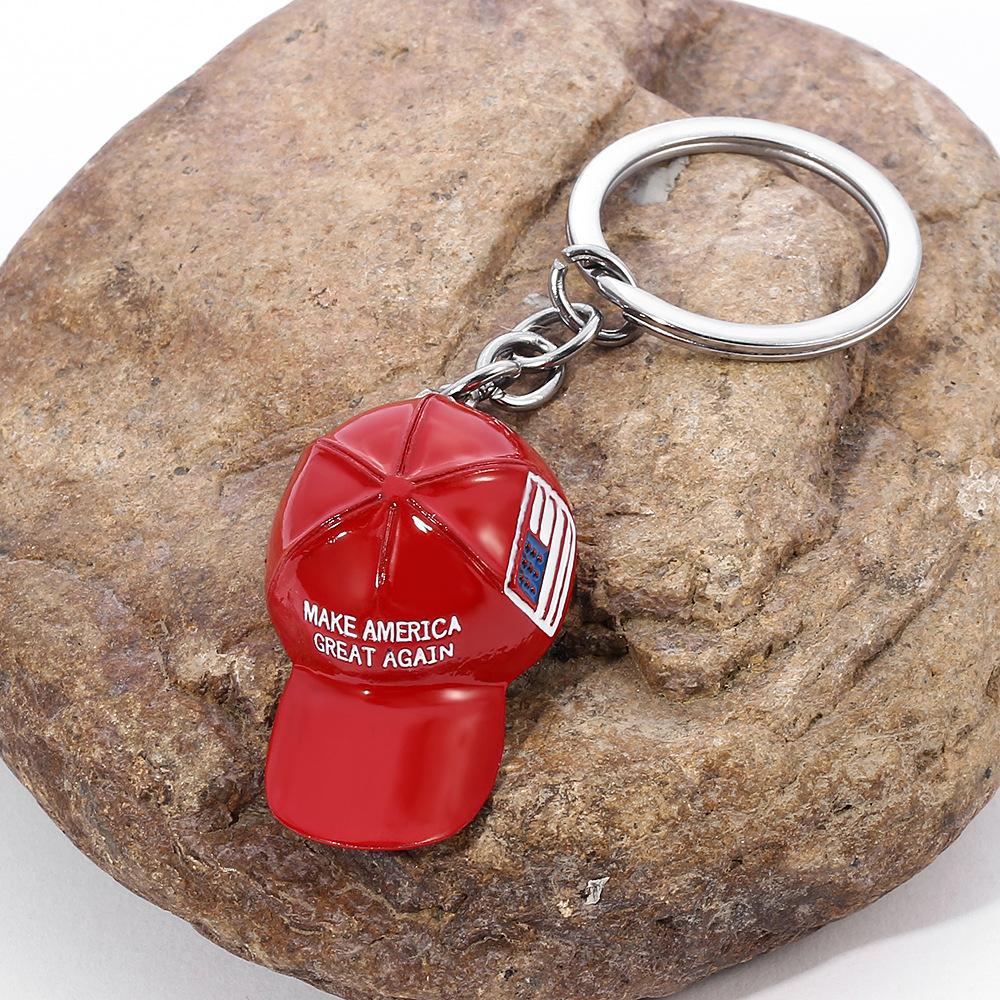 Men's Red Hat Hip Hop Keychain Make America Great Again