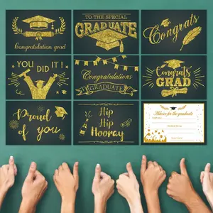 8 Graduation Congratulations Cards, Fill-In-The-Blank Advice Cards, Memorial Greeting Cards for Graduates, High School Graduation Party