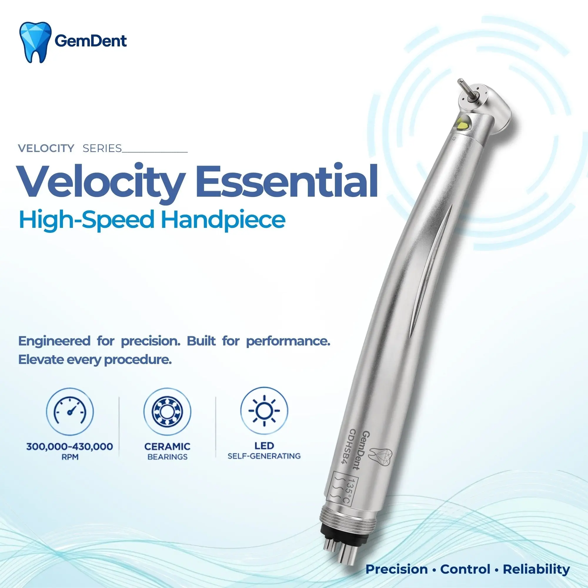 GemDent Velocity Essential Self-Generating High-Speed Handpiece
